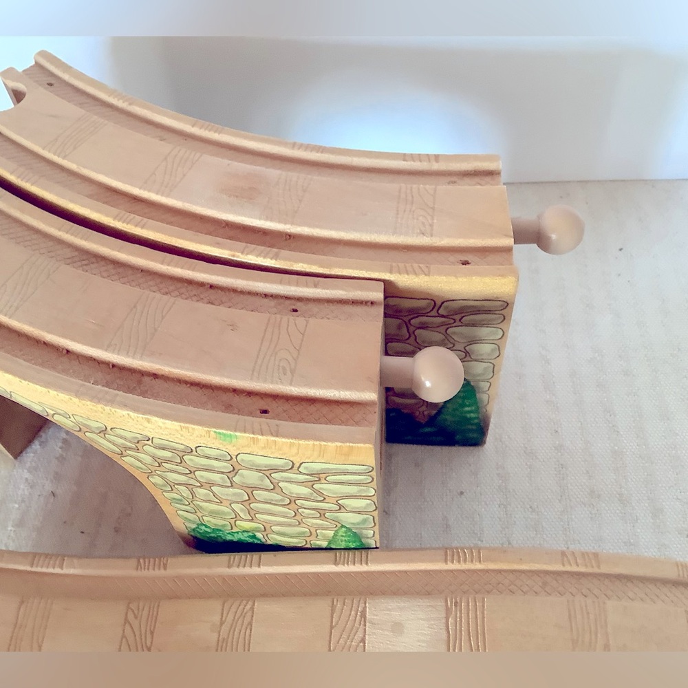 Rare Vintage Arched Viaduct Set Thomas & Friends Wooden Railway 2003, 4 Pieces - Picture 7 of 11